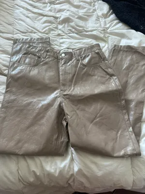 Abercrombie 90s straight leather pants thumbnail 3