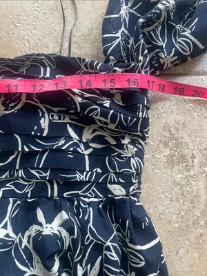 Abercrombie & Fitch Emerson Off-The-Shoulder Skort Navy Pattern thumbnail 14