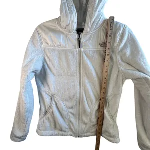 The North Face Osito Hooded Fleece Jacket‎ White Silken Raschel Full Zip S Cozy thumbnail 6