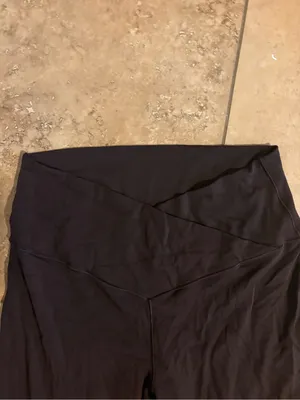 aerie Black Wide-Leg High-Rise leggings thumbnail 2