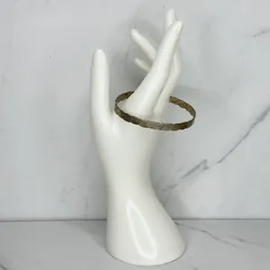 Vintage Mexico Flat Braided Bangle Bracelet Silver Tone ✨ thumbnail 6