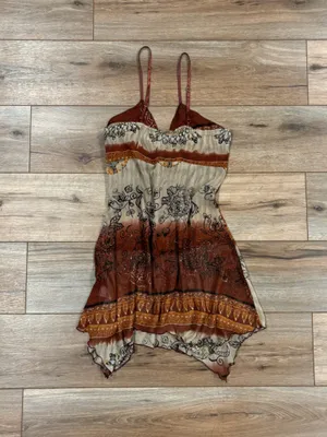 KAELYN MAX Vintage Y2k Euro Brown Paisley Boho Flowy Cami Tank Top | Size Small thumbnail 3
