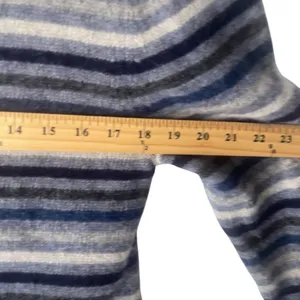 Eagle's Eye Vintage‎ 90s Large 100% Wool Blue Striped Grunge Full Zip Sweater thumbnail 7