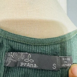 Prana Ribbed‎ Tank Top Racerback Yoga Athletic Green Sleeveless Womens Small thumbnail 6