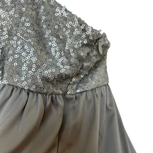 New York‎ & Co Women Top 8 Silver Sequins Flowy Babydoll Dressy Glam Glitz Retro thumbnail 5