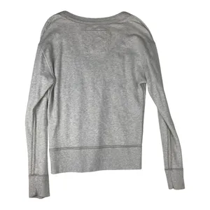Hollister size medium Light Gray deep v V-Neck lightweight y2k sweatshirt thumbnail 2