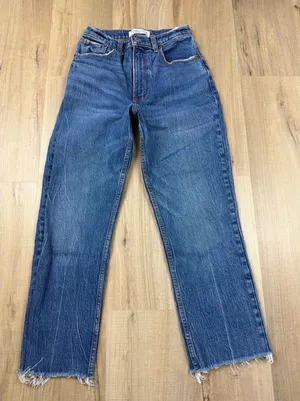 Abercrombie & Fitch Curve Love 90s‎ Straight Ultra High Rise Jeans Blue 26 2S thumbnail 1