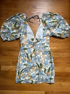 Floral Sundress With Puff Sleeves thumbnail 6