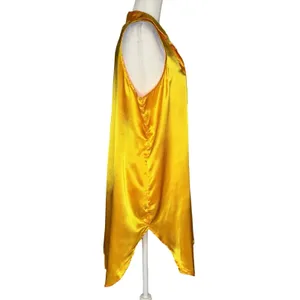 Vintage Stefanie Lingerie Slip‎ Dress L Chemise Button Golden Yellow Hong Kong thumbnail 6