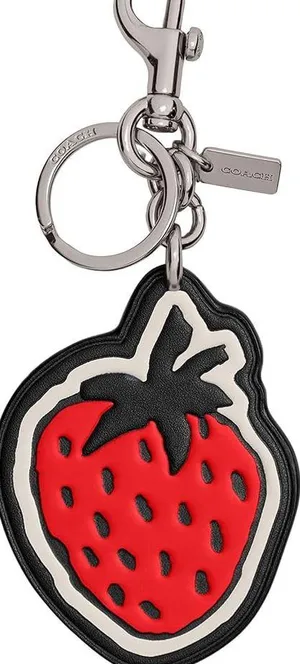 Coach strawberry bag charm thumbnail 1