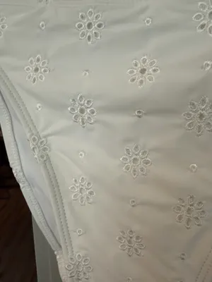 Wild Fable White Eyelet High Waist Cheeky Bikini Bottom thumbnail 5