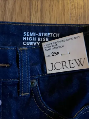 Women’s J.Crew Curvy Cropped Kick Out High Rise Semi-Stretch Jeans size 25 thumbnail 3
