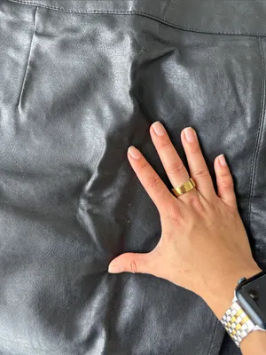 Lioness leather mini skirt with slit XS thumbnail 2