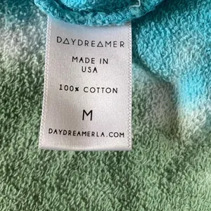 Daydreamer Rainbow Swirl Sweatshirt M Tie Dye Cotton Crop Raw Hem Festival Boho thumbnail 3