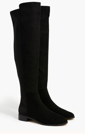J. Crew Knee-high Boots with stretch low heel in black Size 11 thumbnail 1