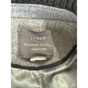 J.Crew Stadium Cloth Nello Gori Wool Double Breasted Top Of Waist Coat 4 Gray thumbnail 5
