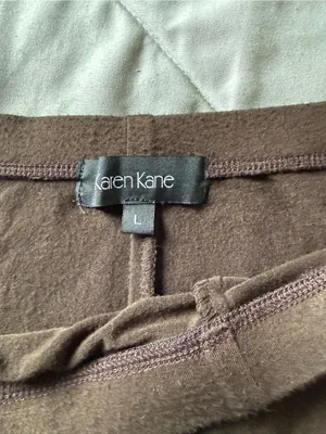 Karen Kane Brown Maxi Skirt, Flowy Fishtail Hem, Size L thumbnail 3