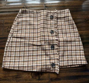 HYFVE Brown Plaid Skirt thumbnail 1