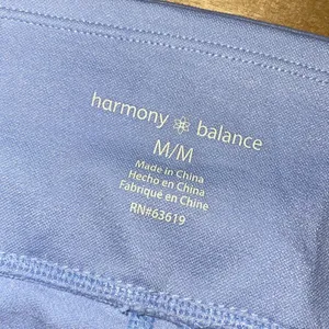 Harmony Balance Womens High Waist‎ Seamless Leggings Light Blue Medium NWT thumbnail 6