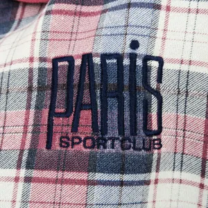 Vintage 90s Paris Sports Club Plaid Polo Shirt thumbnail 3