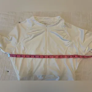 ATHLETA Tidal Ruched Long Sleeve Rash Guard Swim Cover Up Tunic Dress Size S thumbnail 13