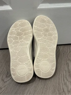 NWOT Lusso Cloud Pelli Waffle Knit Mules Slippers Gray White Women's Size 7 thumbnail 4