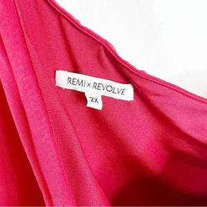 Remi x Revolve Gigi One Shoulder Slit Maxi Dress Women's Size 2X Red Glam thumbnail 6