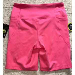 Athletic Works Biker Shorts Women S Pink Lavender Crossover Waist Bundle‎ 2 pair thumbnail 12
