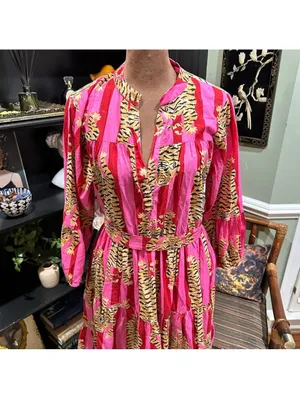 The Roots Pink Tiger Stripe Dress – Tagged XS, Fits Up to Small thumbnail 2