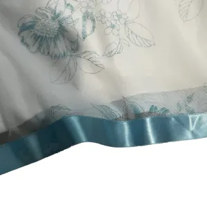 Vintage Y2K Finesse White And Blue Floral sparkle Dress thumbnail 3