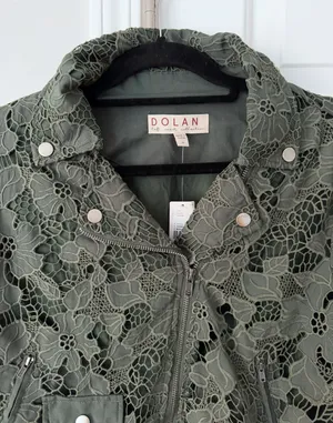 Anthropologie Dolan Lace Moto Jacket, Size M thumbnail 6