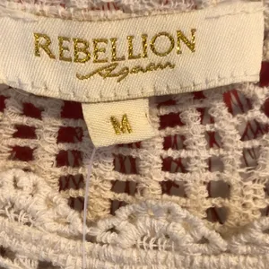 Rebellion NEW Cream Cotton Crochet Long Sleeve Sweater M thumbnail 6