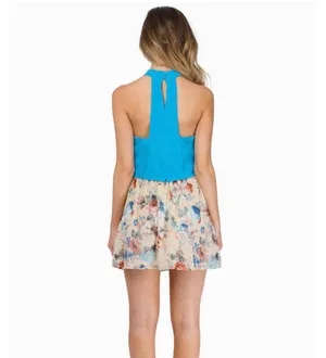 Tobi Blue Crop Top thumbnail 3