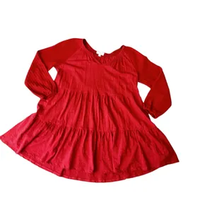 Umgee Rust Red Tiered‎ Babydoll Dress Waffle Knit Long Sleeve M5176 Mens M thumbnail 2
