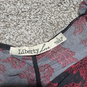 Liberty Love Dragon Print Ruched Long Sleeve Crop Top thumbnail 2