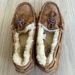 UGG Tan Suede Moccasin Slippers thumbnail 2