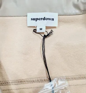 Superdown Chantel Leather Romper in Nude Medium thumbnail 5