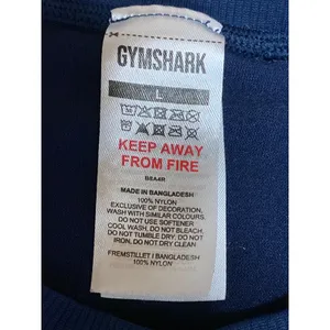 Gymshark Women's Blue Crewneck Sleeveless Activewear Muscle Tee Tank Top Size L thumbnail 4