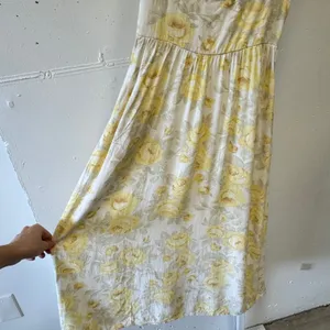 Monteau Los Angeles Yellow Floral Linen Blend Midi Dress 502443-3 Small Sundress thumbnail 5