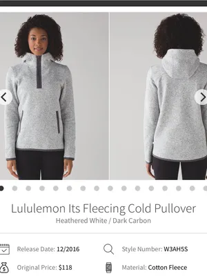 Lululemon it’s fleecing cold pullover light gray 4 women thumbnail 2