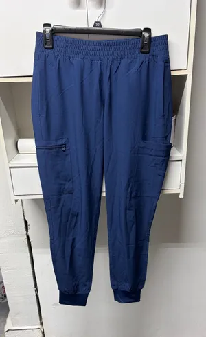 Med Couture Scrub Blue Navy Jogger Pants thumbnail 1