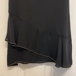 Parker Sleeveless Halter Roslyn Top - Black with Gold Trim, NWT thumbnail 7