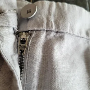 Gap Boyfriend Roll-Up Khaki Linen Cotton Blend Shorts Women's Size 0 thumbnail 3
