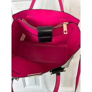 Kate Spade Black and Pink Tote with gold Hardware mini small one thumbnail 4