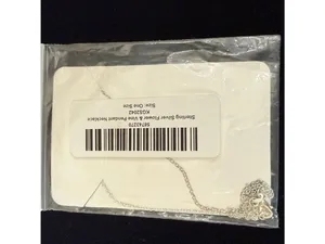 Sterling Silver Flower & Vine Pendant necklace NWT thumbnail 3