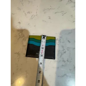 Coach wave card case pebbled leather vibrant colors minimalist sleek bold thumbnail 8