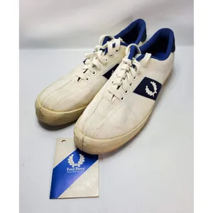 Vintage 70s Womens US 9 Fred Perry White Canvas‎ Low Trainer Shoes Sneakers Box thumbnail 2