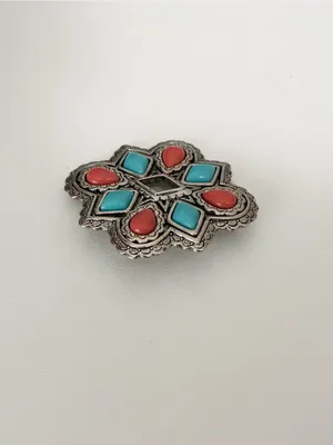 Avon Vintage 1993 Southwestern Brooch Necklace Pendant thumbnail 4
