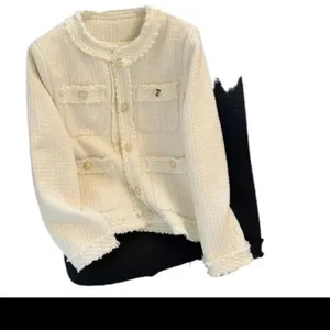 Women's Woven Jacket in Winter White sz lg NWT thumbnail 3