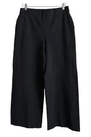 SPANX The Perfect Pant Wide Leg Black Ponte Knit Pull On Pants Size L Minimalist thumbnail 1